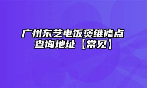 广州东芝维修点_东芝广州售后服务网点查询