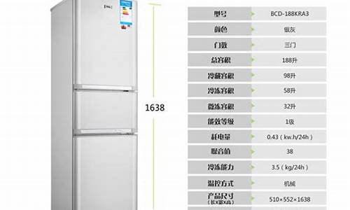 单开电冰箱尺寸_单开电冰箱尺寸规格表